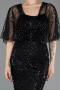 Long Black Beaded Evening Dress ABU5718