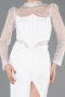 Long White Dantelle Evening Dress ABU5736
