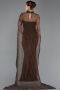 Long Brown Dantelle Evening Dress ABU5739