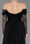 Long Black Dantelle Evening Dress ABU5727