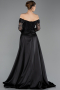Long Black Dantelle Evening Dress ABU5723
