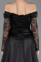 Long Black Dantelle Evening Dress ABU5723