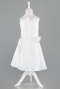 Short White Satin Girl Dress ABK2521