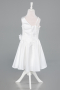 Short White Satin Girl Dress ABK2521