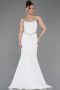Long White Evening Dress ABU5747