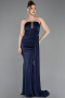 Long Navy Blue Prom Gown ABU5746