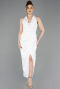 White Midi Satin Party Dress ABK2506