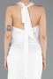 White Midi Satin Party Dress ABK2506