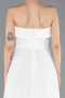 Midi White Dantelle Party Dress ABK2538