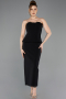 Midi Black Cocktail Dress ABK2539