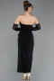 Midi Black Cocktail Dress ABK2539