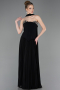 Long Black Chiffon Evening Dress ABU5757