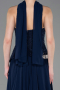 Long Navy Blue Chiffon Evening Dress ABU5759