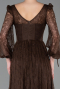 Long Brown Dantelle Evening Dress ABU5797