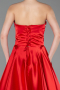 Long Red Satin Evening Dress ABU5767