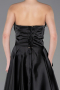Long Black Satin Evening Dress ABU5767