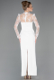 Long White Evening Dress ABK2547