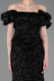 Long Black Scaly Mermaid Prom Dress ABU5780