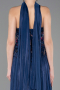 Long Navy Blue Chiffon Evening Dress ABU5786