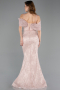 Long Powder Color Dantelle Mermaid Evening Gown ABU5822