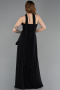 Long Black Chiffon Prom Gown ABU5763
