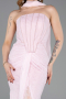 Powder Color Long Dantelle Evening Dress ABU5686