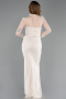 Long Beige Dantelle Evening Dress ABU5823