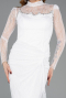 Long White Dantelle Evening Dress ABU5823