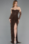 Long Brown Dantelle Evening Dress ABU5770