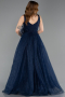 Long Navy Blue Dantelle Evening Dress ABU5778