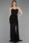 Long Black Dantelle Prom Gown ABU5795