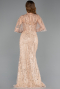 Long Gold Beaded Evening Dress ABU5798