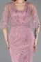 Long Powder Color Beaded Evening Dress ABU5798