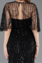 Long Black Beaded Evening Dress ABU5798