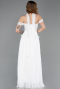 Long White Dantelle Evening Dress ABU5799