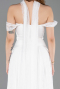 Long White Dantelle Evening Dress ABU5799