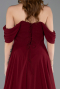 Long Burgundy Chiffon Prom Gown ABU5826