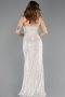 Beige Long Scaly Evening Dress ABU3246