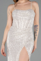 Beige Long Scaly Evening Dress ABU3246