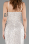 Beige Long Scaly Evening Dress ABU3246
