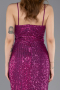 Fuchsia Long Scaly Evening Dress ABU3246