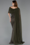Long Olive Drab Beaded Evening Dress ABU5816