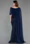 Long Navy Blue Beaded Evening Dress ABU5816