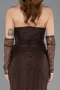 Long Brown Dantelle Evening Dress ABU5817