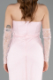 Long Powder Color Dantelle Evening Dress ABU5817