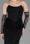 Long Black Dantelle Evening Dress ABU5817