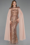 Long Copper Scaly Evening Dress ABU5828