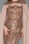 Long Copper Scaly Evening Dress ABU5828