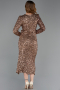 Midi Copper Scaly Cocktail Dress ABK2543