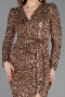 Midi Copper Scaly Cocktail Dress ABK2543